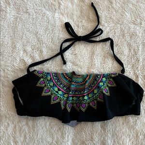 Xhiliration aztec bandeau bikini top medium
